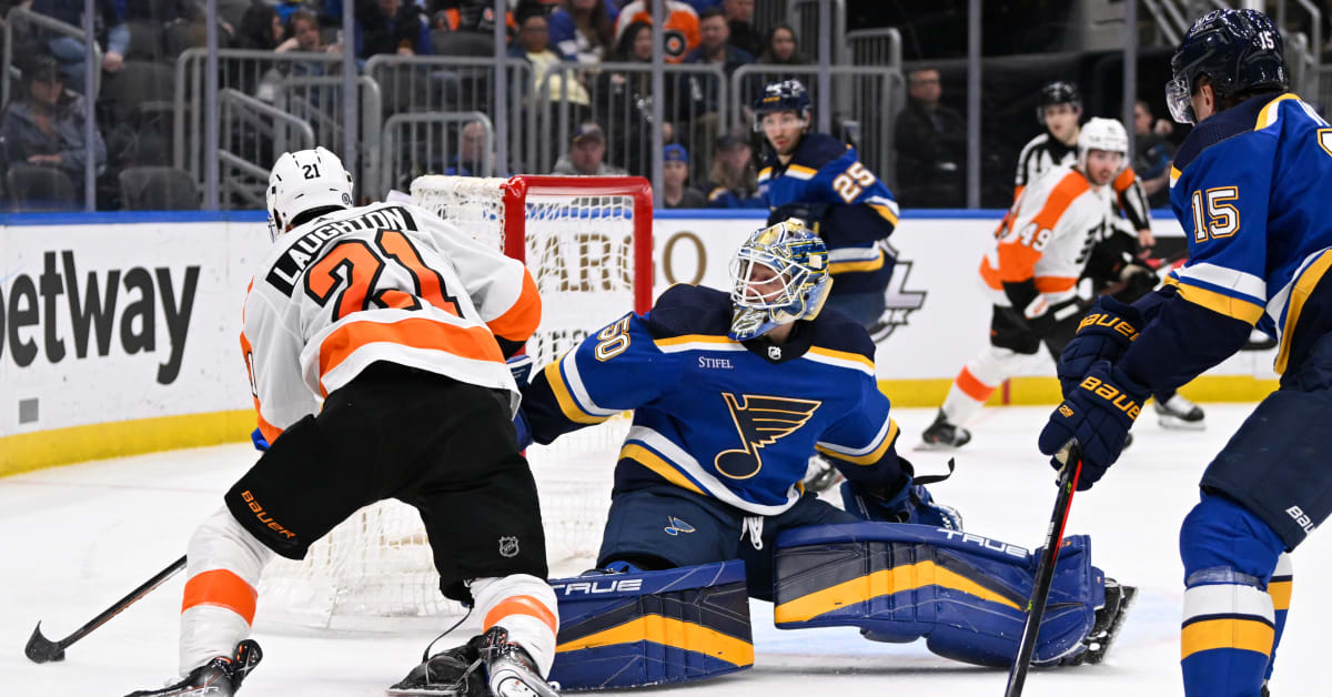 Binnington comes up large for Blues in 4-2 win over Flyers - The Hockey  News St. Louis Blues News, Analysis and More