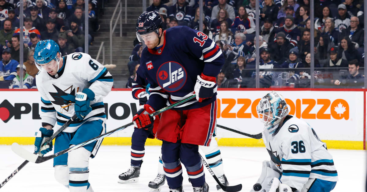 Kahkonen Shines Yet Again But Ends Game Shaken Up; Jets Handle Sharks 1-0 - The Hockey News San Jose Sharks News, Analysis and More