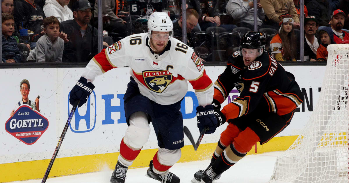 Sasha Barkov leaves game early after taking knee-on-knee hit in Anaheim ...