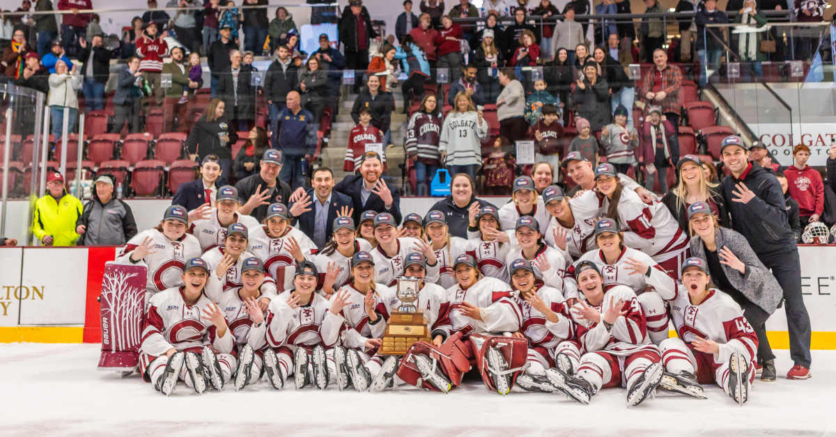 Colgate Wins Fourth Straight ECAC Championship The Hockey News Womens