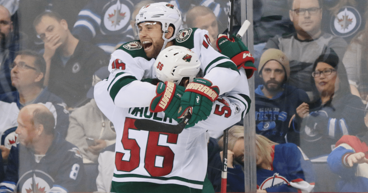 Former Wild forwards Erik Haula, Jason Zucker connect for a goal in Da  Beauty League - The Hockey News Minnesota Wild News, Analysis and More