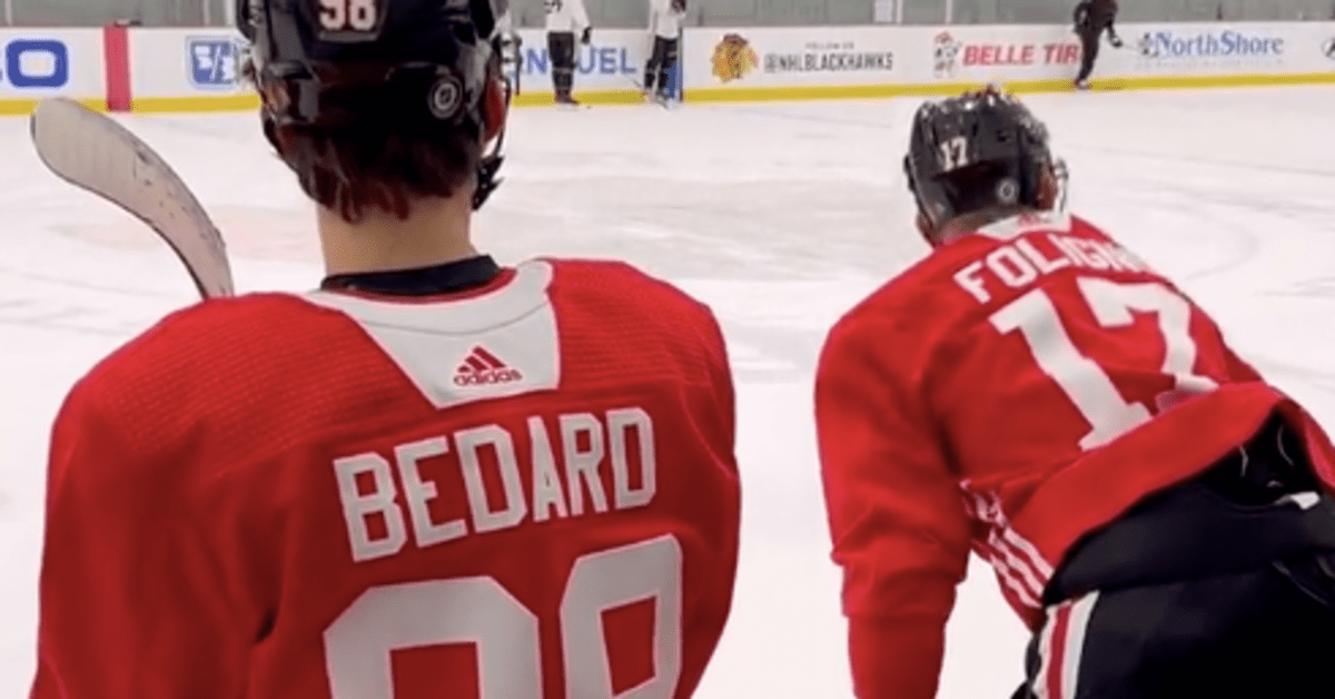 Connor Bedard skates in his first NHL exhibition game with the Chicago  Blackhawks, News