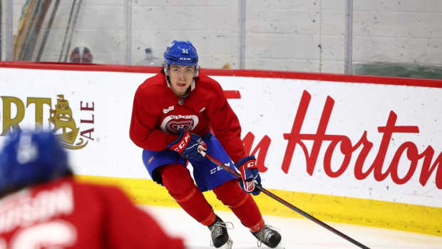 Israel Mianscum | BROSSARD, QC – JULY 11: The Montreal Canadiens Player Development Camp at the Bell Sports Complex on July 11, 2022 in Brossard, QC, Canada. (Photo by Vitor Munhoz/Club de hockey Canadiens)