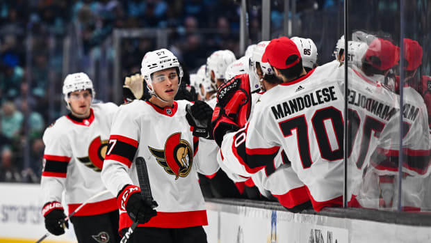 Jake Sanderson Bumps Thomas Chabot Off First Power Play Unit - The Hockey  News Ottawa Senators News, Analysis and More