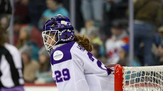 Nicole Hensley with the PWHL's Minnesota Frost