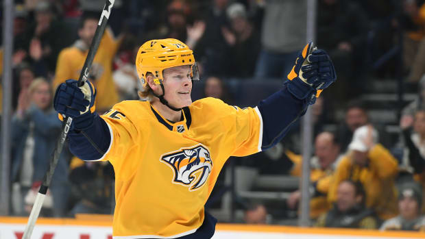 Juuso Pärssinen Returns to the Ice In Gold Star Showcase Tonight - The  Hockey News Nashville Predators News, Analysis and More