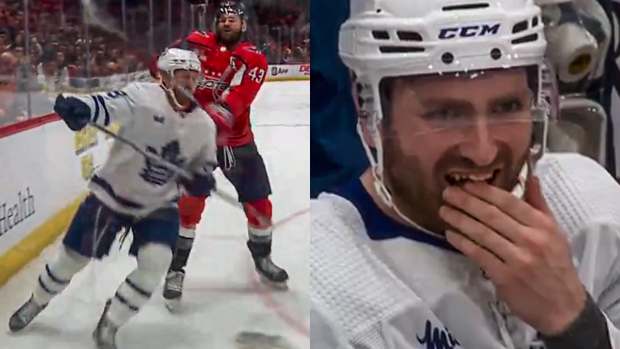 A Leafs fan threw a bra on the ice for Auston Matthews' hat trick