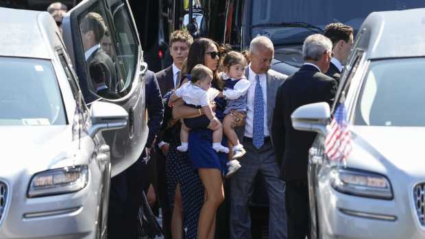 Meredith Gaudreau with her kids Noa and Johnny