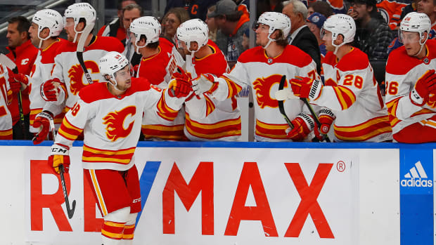 Jonathan Huberdeau Calgary Flames adidas 2023 NHL Heritage