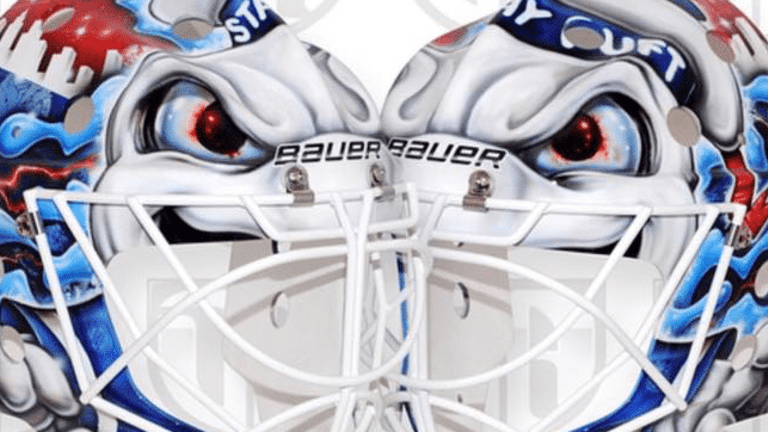 Cam Talbot channels Marshmallow Man with amazing Ghostbusters mask ...