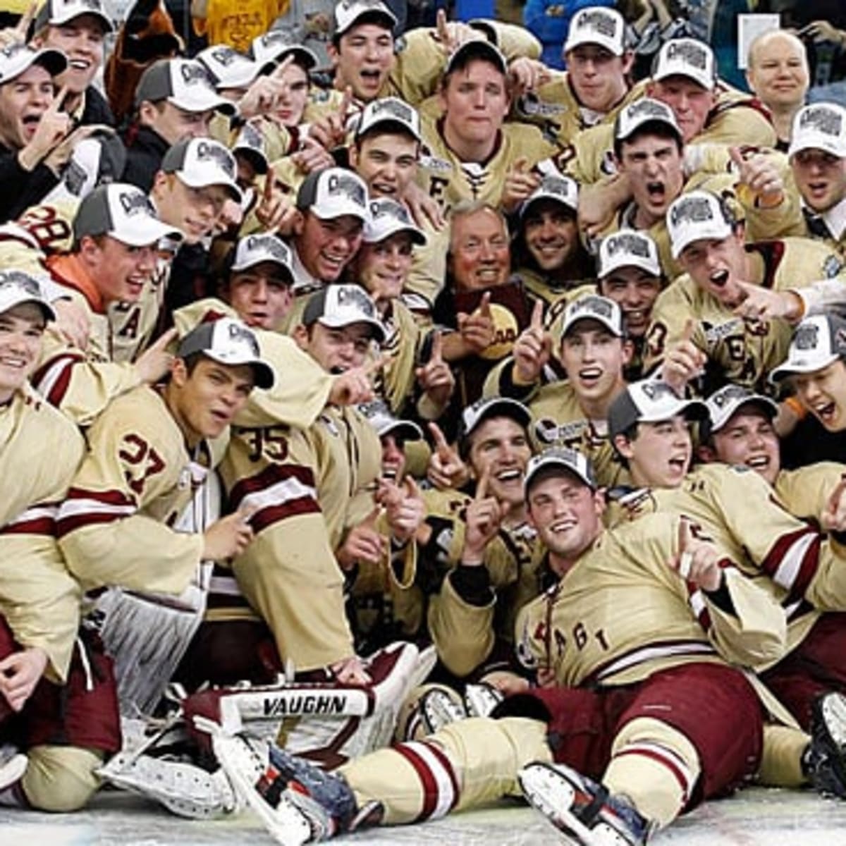 NCAA Frozen Four: Boston College takes down title for coach Jerry York -  The Hockey News