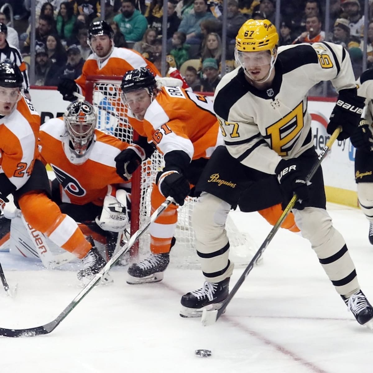 Rickard Rakell, Pittsburgh Penguins beat Philiadelphia Flyers in