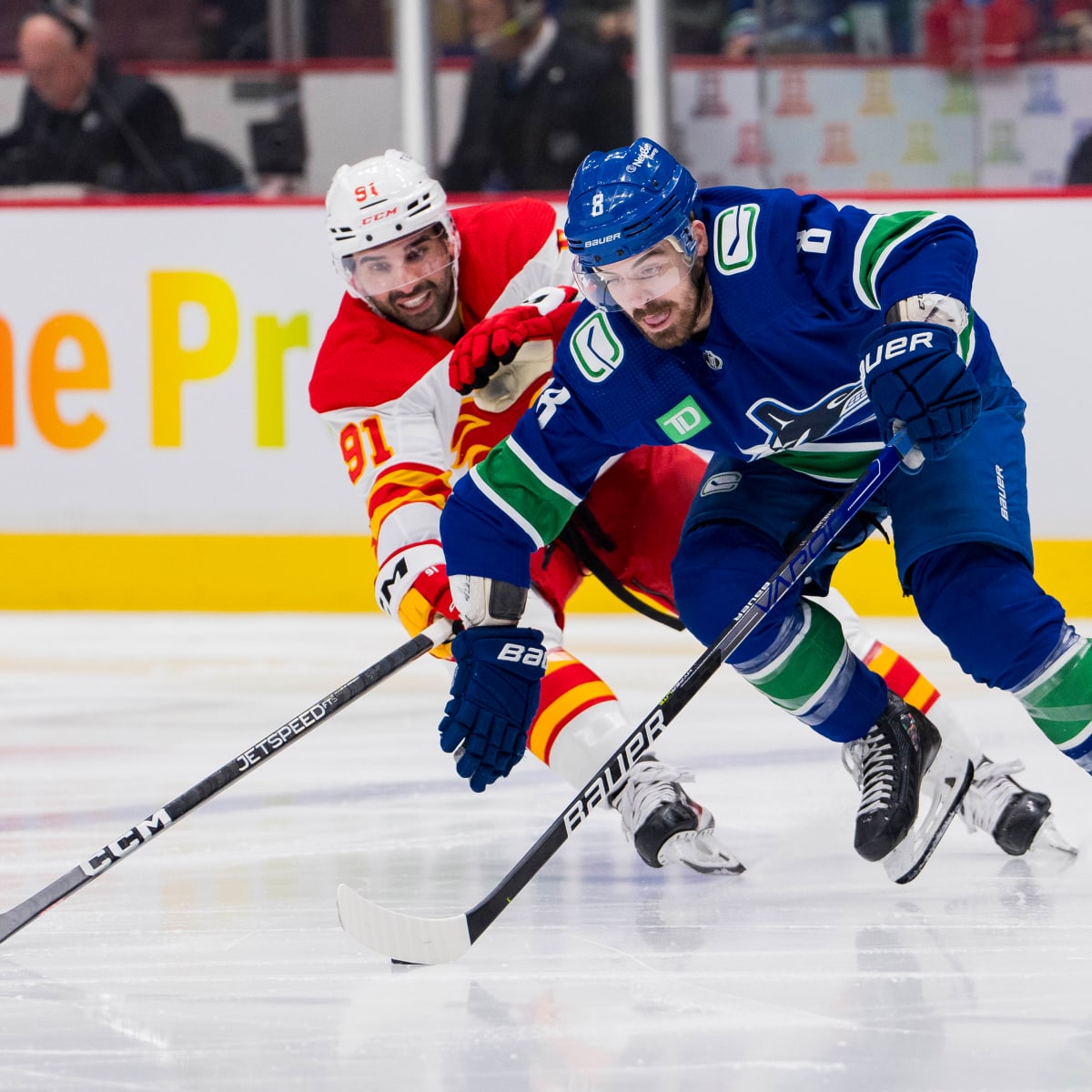 The trio of Elias Pettersson, JT Miller and Quinn Hughes sit atop