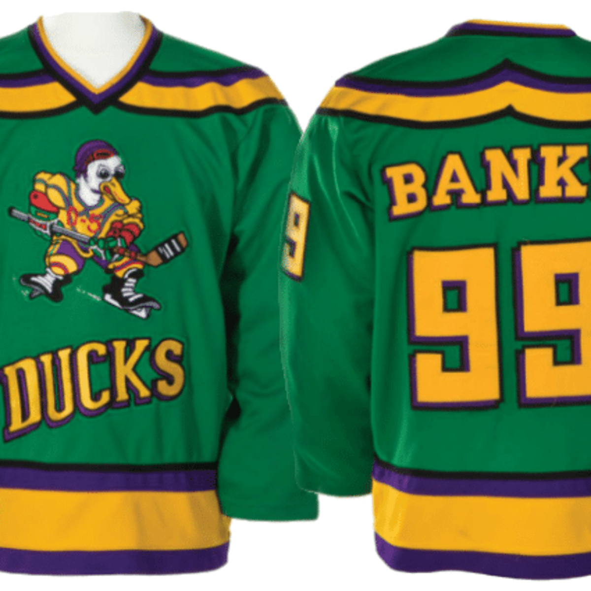 Sold at Auction: Mighty Ducks Cast signed Jersey