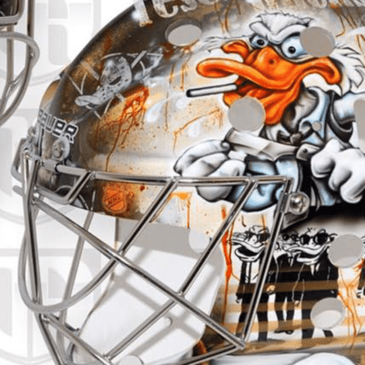 A closer look at Ducks goalie Frederik Andersen's awesome Lego