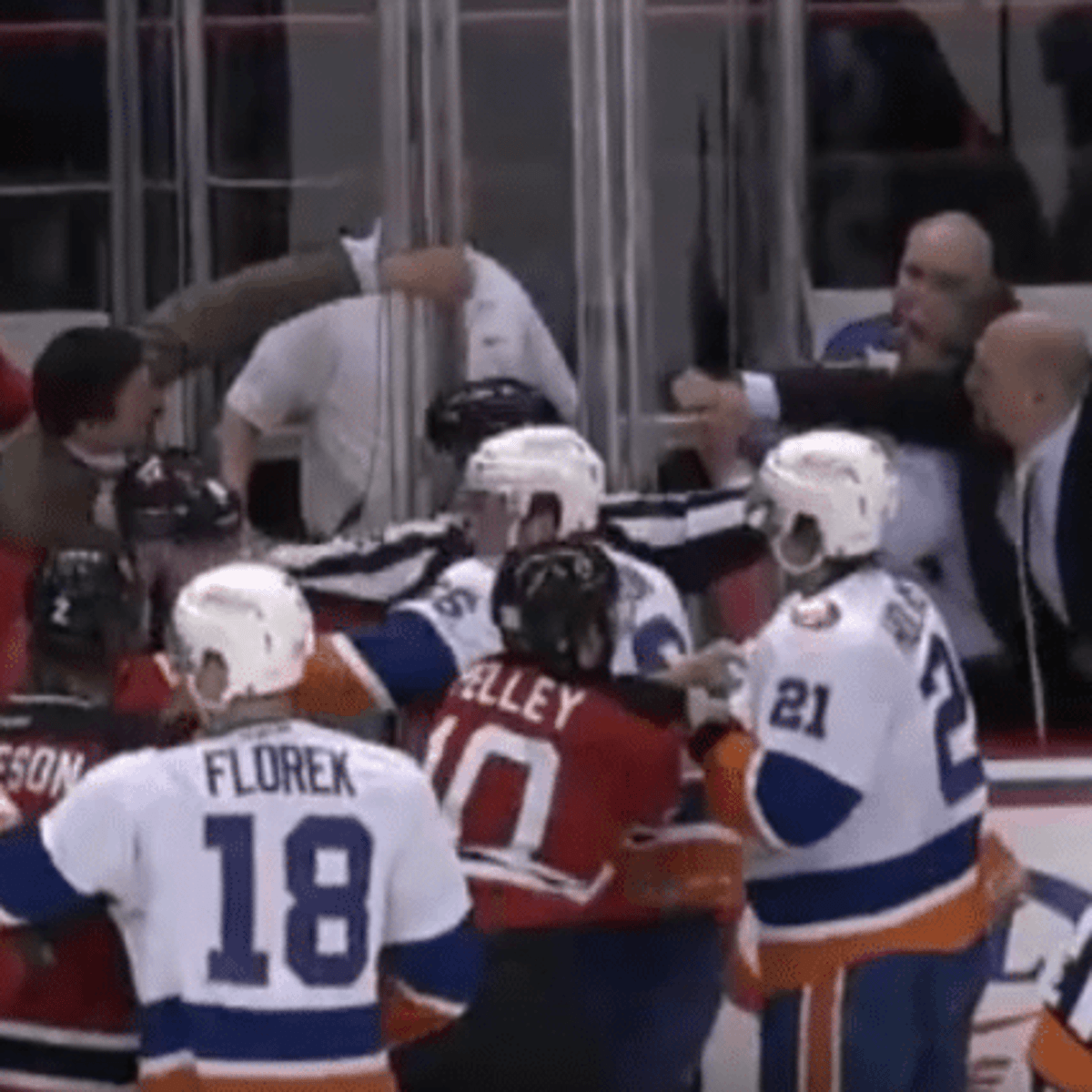 Watch Two coaches, five players ejected in wild AHL game