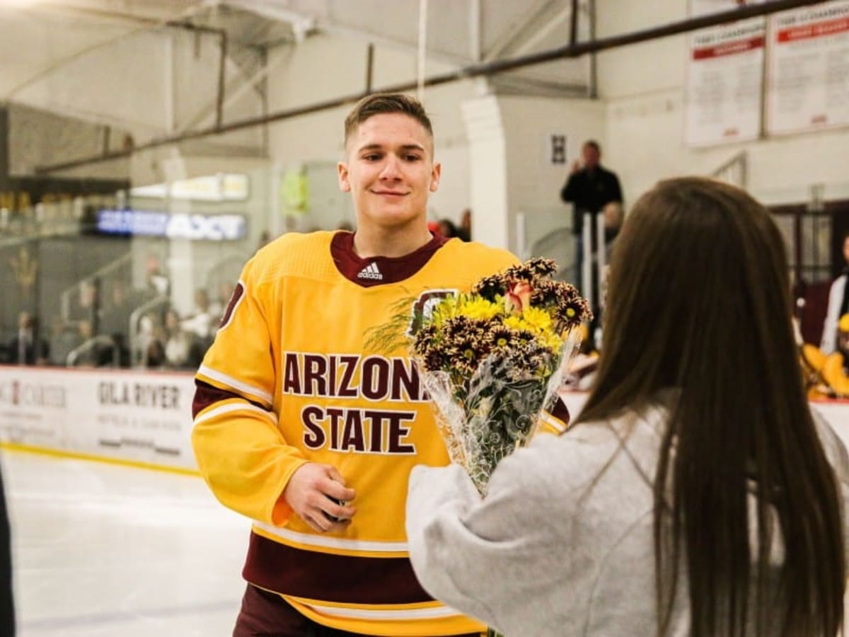 adidas Arizona State University 'Rising Devils' Jersey - Beige