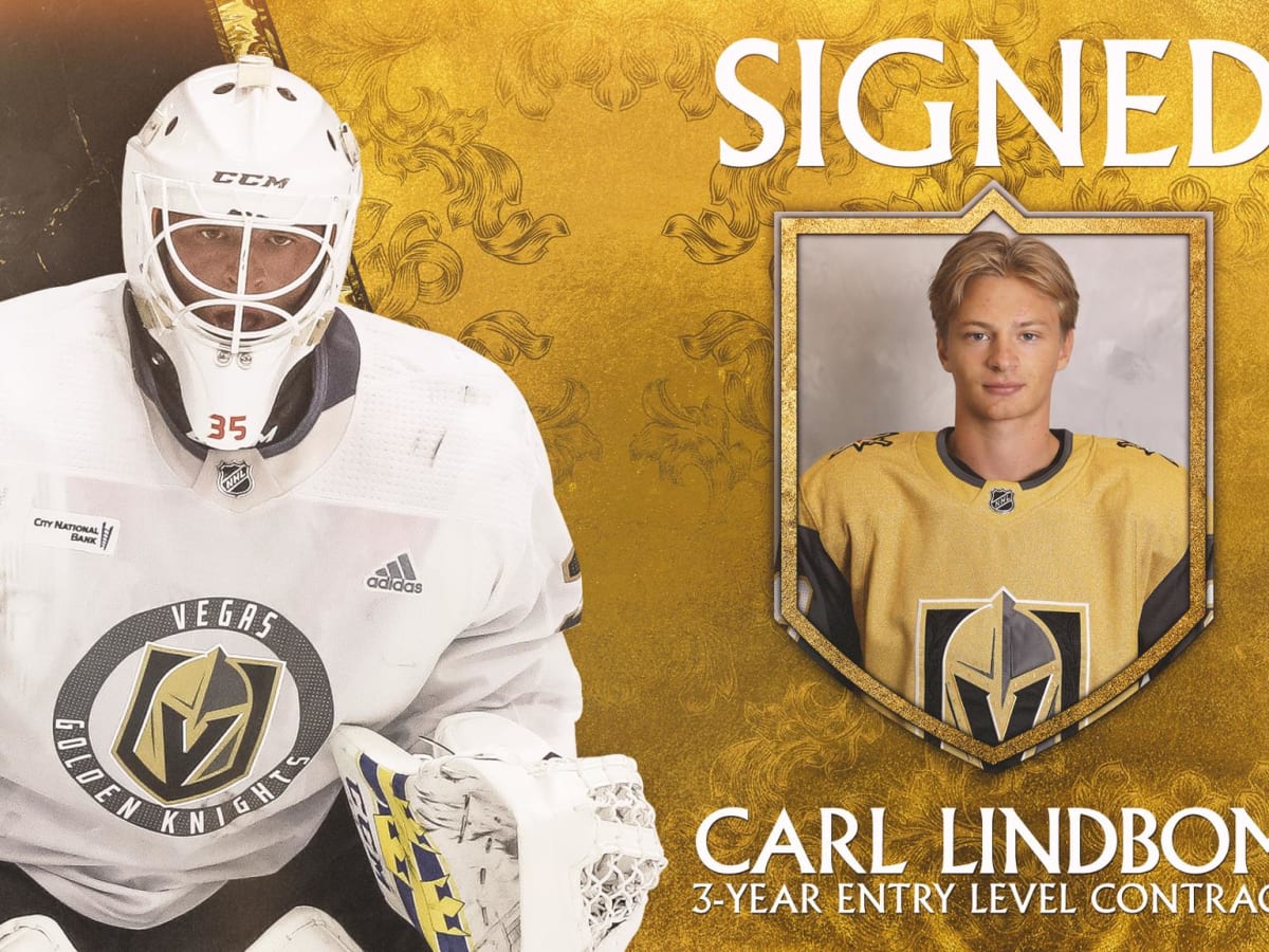 Vegas Golden Knights sign goaltender Carl Lindbom to entry-level contract -  Daily Faceoff