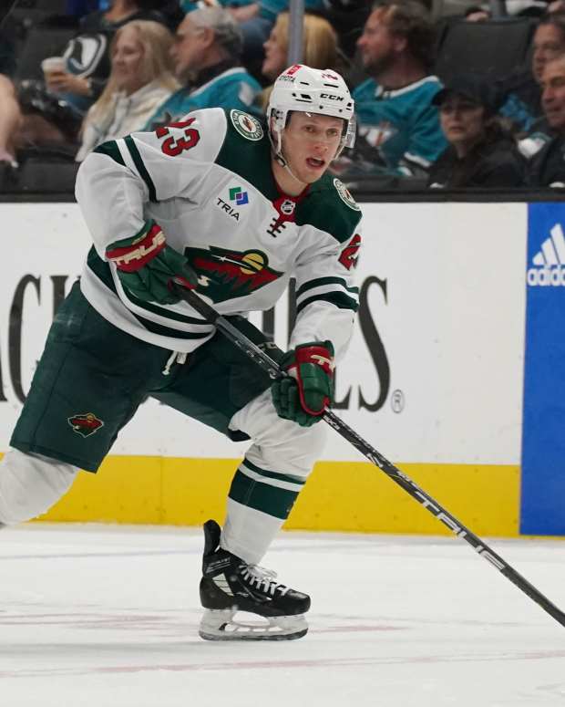 Marco Rossi with the Minnesota Wild.