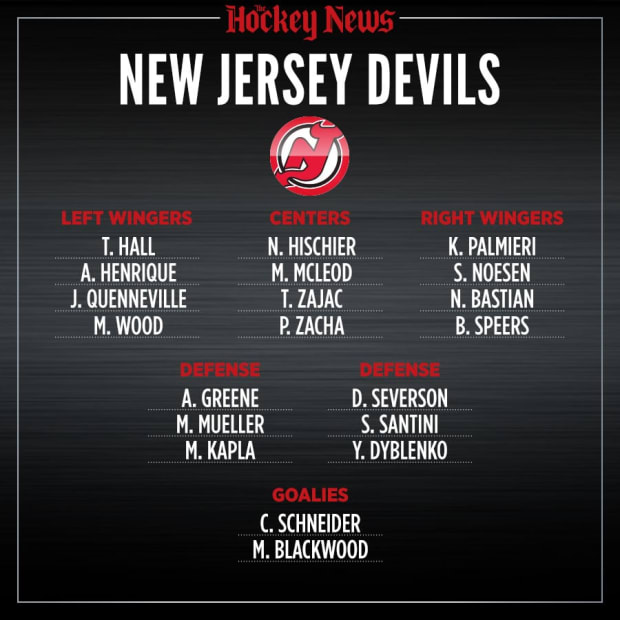 new jersey devils lineup