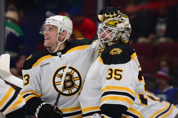 ‘So Bloody Happy’: Linus Ullmark Scores Goalie Goal In Bruins’ Win ...