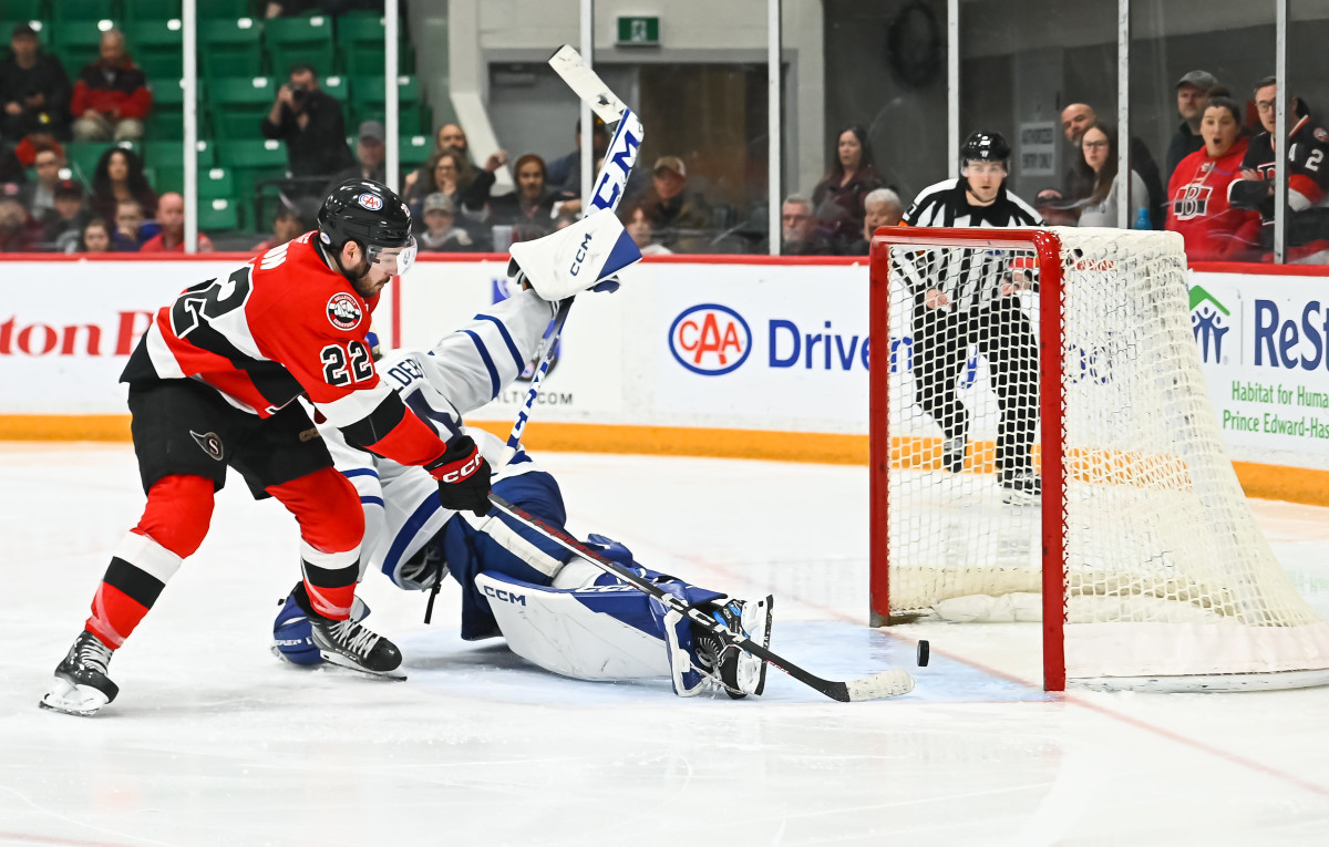 Belleville Senators Claim First Calder Cup Playoffs Win vs Toronto, Garrett Pilon Seals Victory