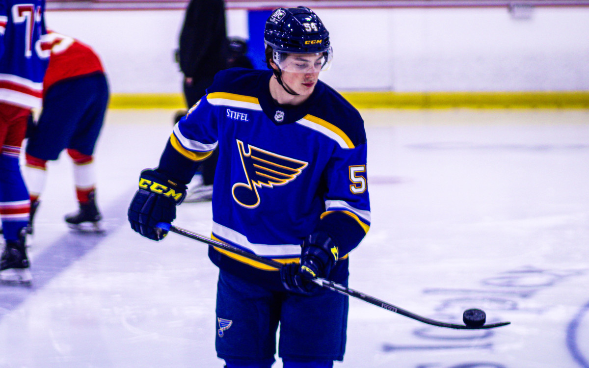 Blues Top Prospect Attends 2024 NHLPA Rookie Showcase BVM Sports