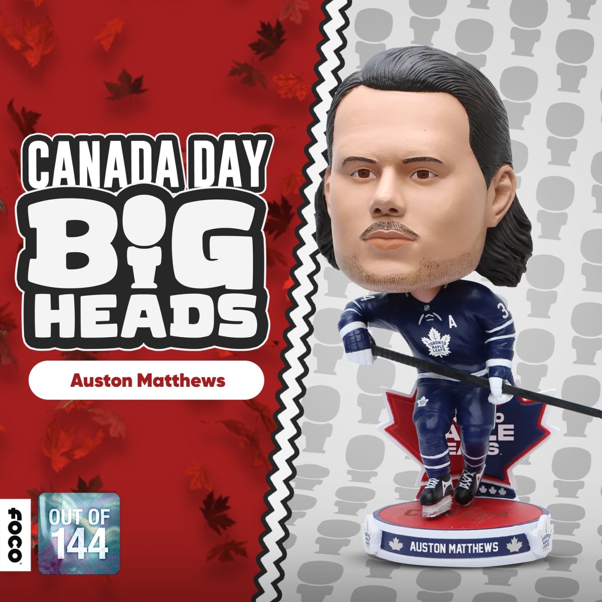 Auston Matthews' Canada Day Bighead Bobblehead Launched - BVM Sports