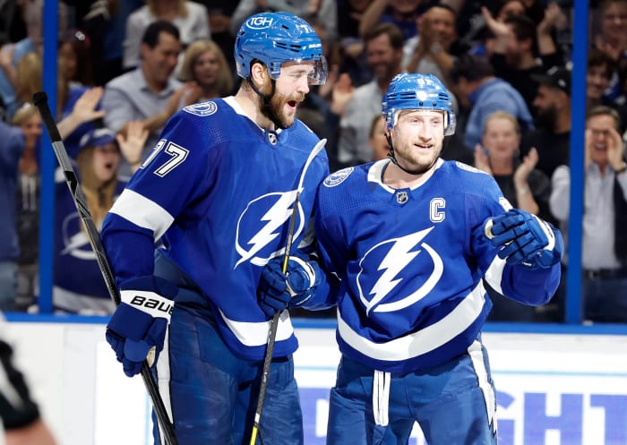 Victor Hedman and Steven Stamkos