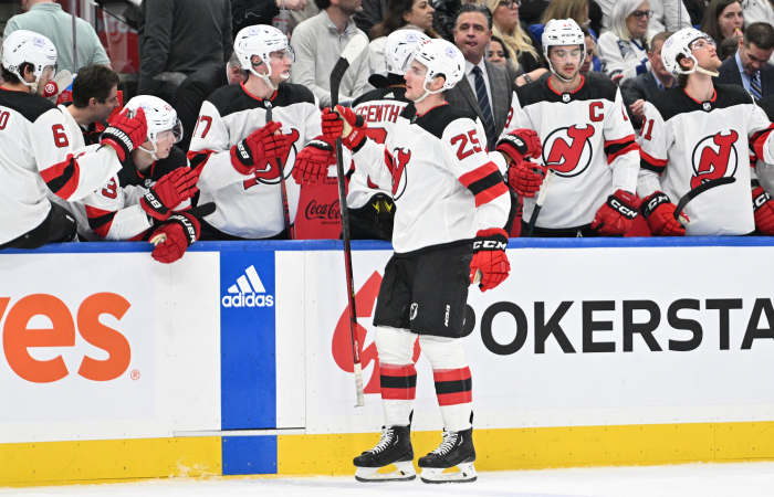 Devils’ Nolan Foote Scores, Makes Impression in Team’s 6-5 Victory Over ...