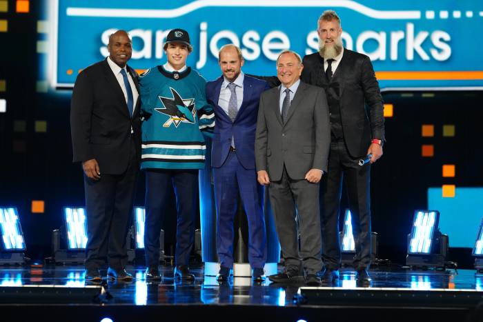 Sharks Celebrate As Macklin Celebrini Is Officially Drafted No. 1 - The ...