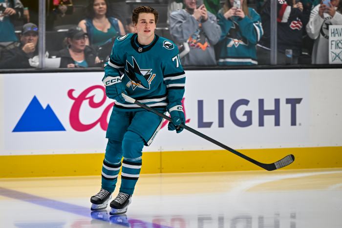 Milestone Moment: Macklin Celebrini Scores First NHL Goal In Sharks ...