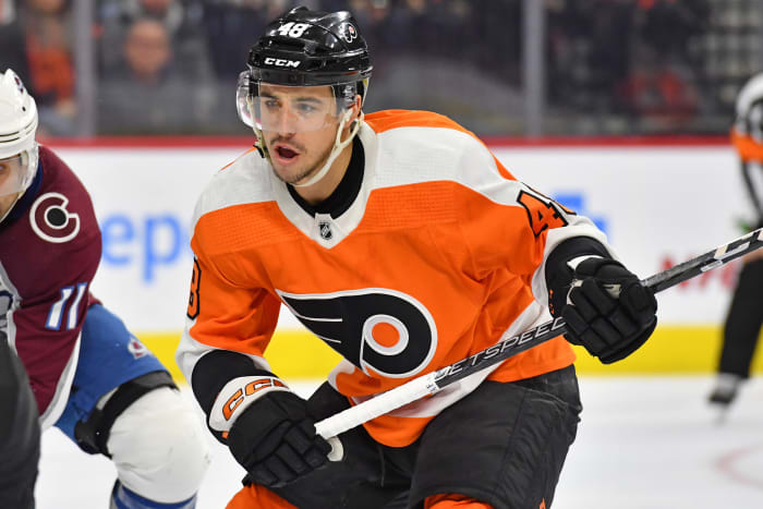 Flyers' Morgan Frost agrees to two-year contract - The Hockey News ...