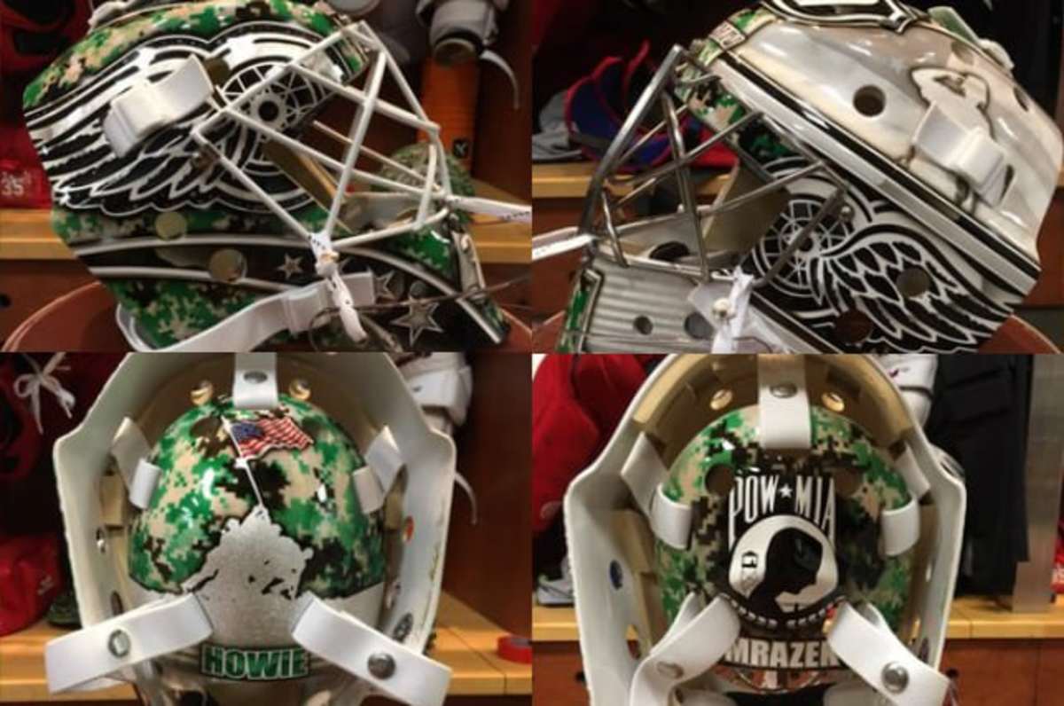 Red Wings' Howard, Mrazek get new masks for Military Appreciation Night -  The Hockey News
