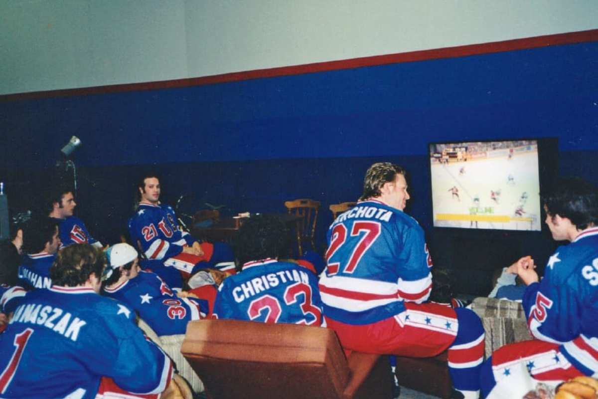 a way of life Between filming scenes, the players remained plugged into the hockey mentality. They kept their gear on and watched NHL games.