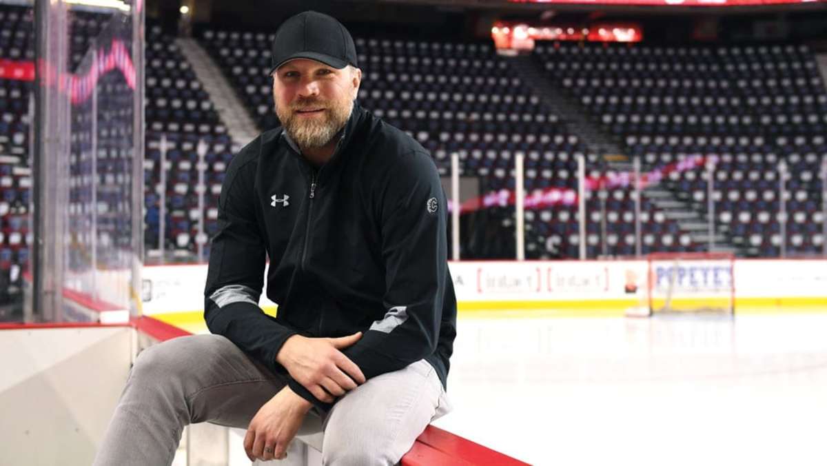  THE PROTECTOR Retired from playing, McGrattan is still standing up for teammates in Calgary – and anyone who calls or texts.Candice Ward/Courtesy Calgary Flames Hockey Club