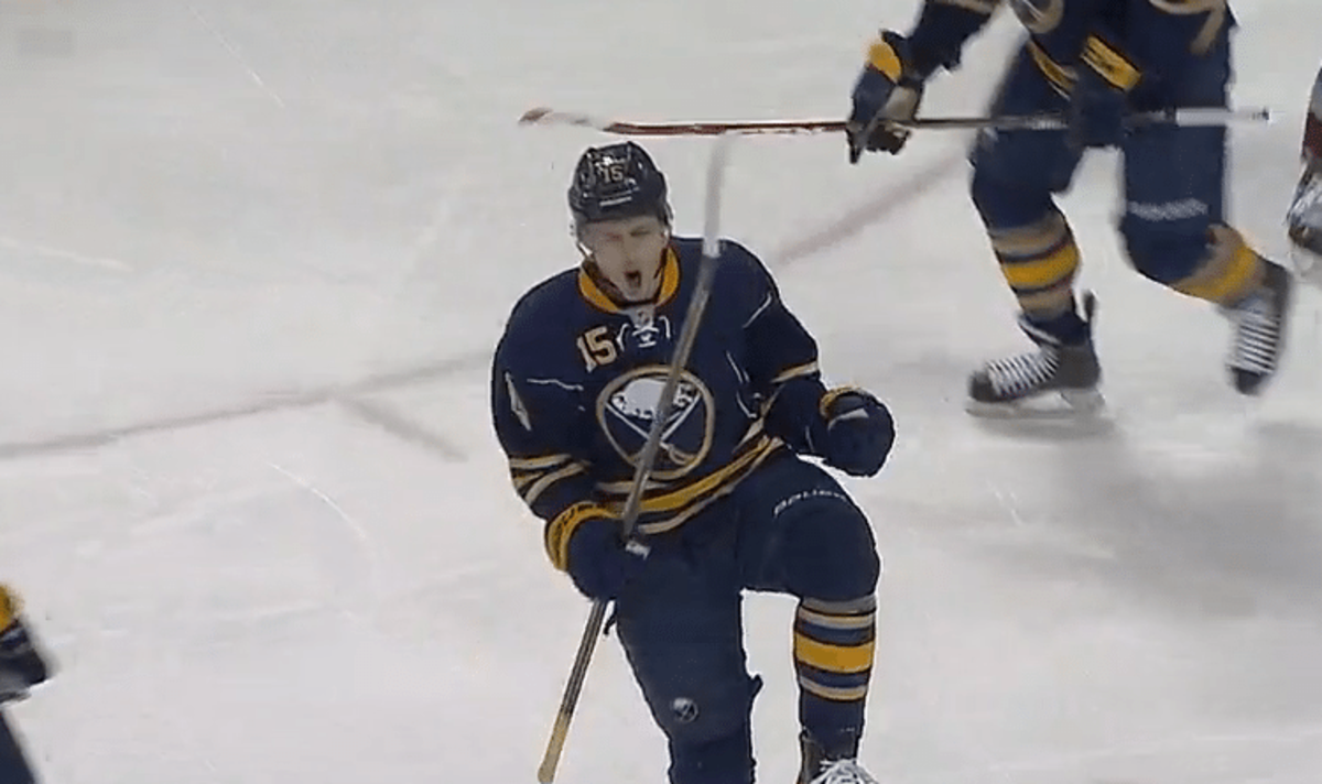 Watch Jack Eichel go end-to-end before scoring with incredible shot ...