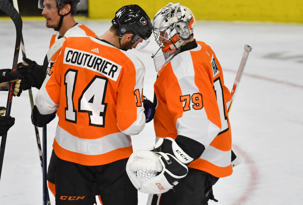 Sean Couturier and Carter Hart