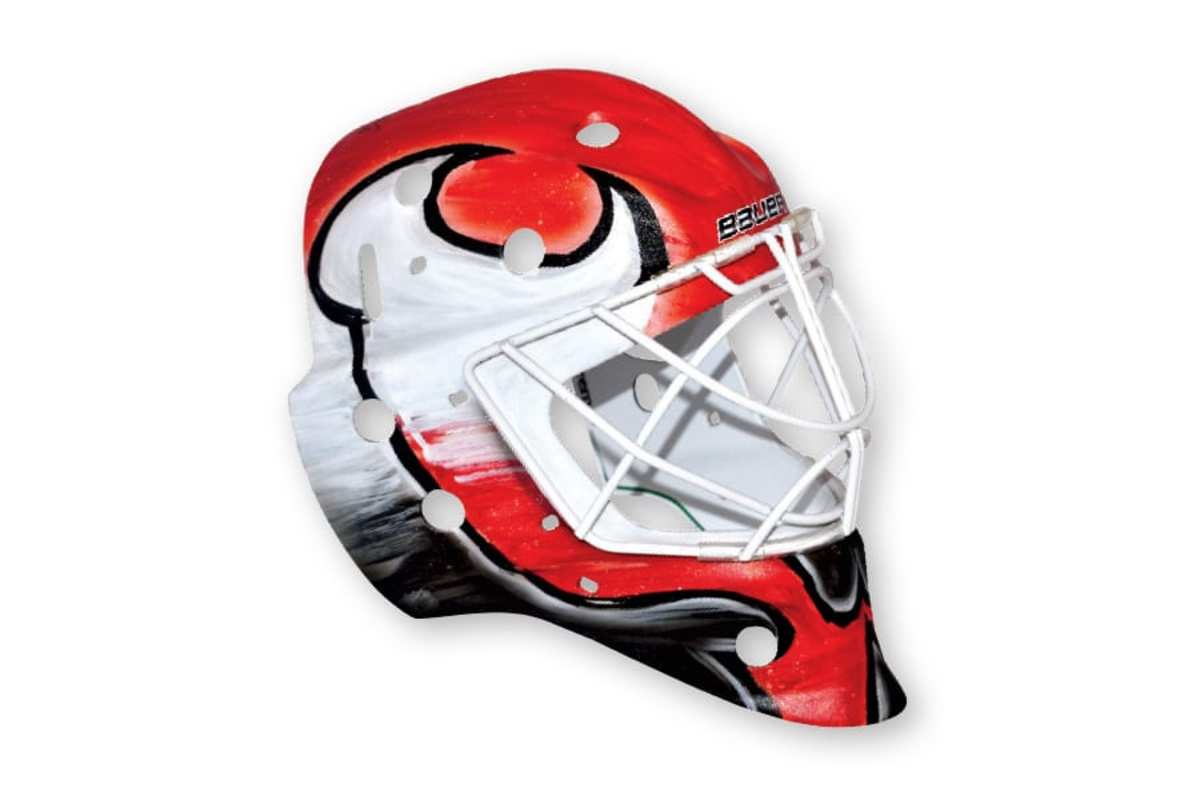20. Cory Schneider, Devils (artist: Dave Gunnarsson) What do you think of the “deliberately unfinished” look? It’s a neat idea, but the end result isn’t overly spectacular. It looks, well, unfinished.
