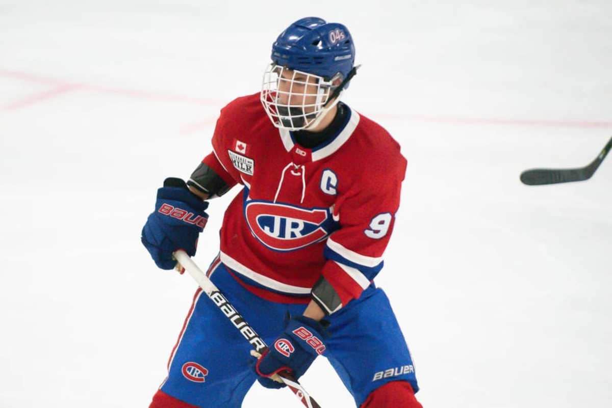 MISSISSAUGA, Ont. ÐÊToronto Jr. Canadiens forward Adam Fantilli (#91) during a game between the Hamilton Huskies and the Whitby Wildcats at the Paramount Fine Foods Centre Rink 4 on September 16, 2019 (Photo from Steven Ellis/The Hockey News)