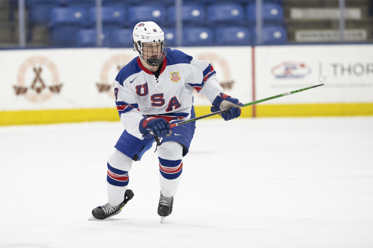 Justin Janicke. Photo courtesy Rena Laverty/USA Hockey's NTDP.