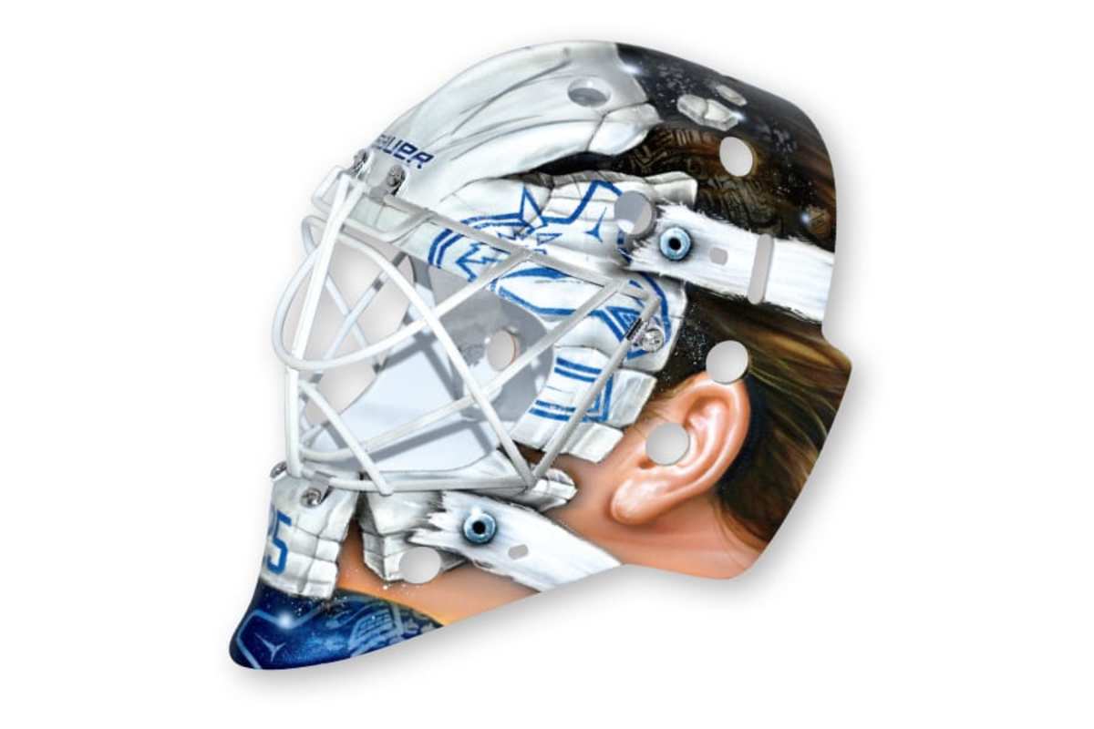 2. Jacob Markstrom, Canucks (artist: Dave Gunnarsson) It’s all about the ears. They’re just so…creepy, aren’t they? The throwback look pays homage to goalies who wore true masks as opposed to helmets. It’s impossible to unsee it – or forget it. That iconic quality scores Markstrom huge points.