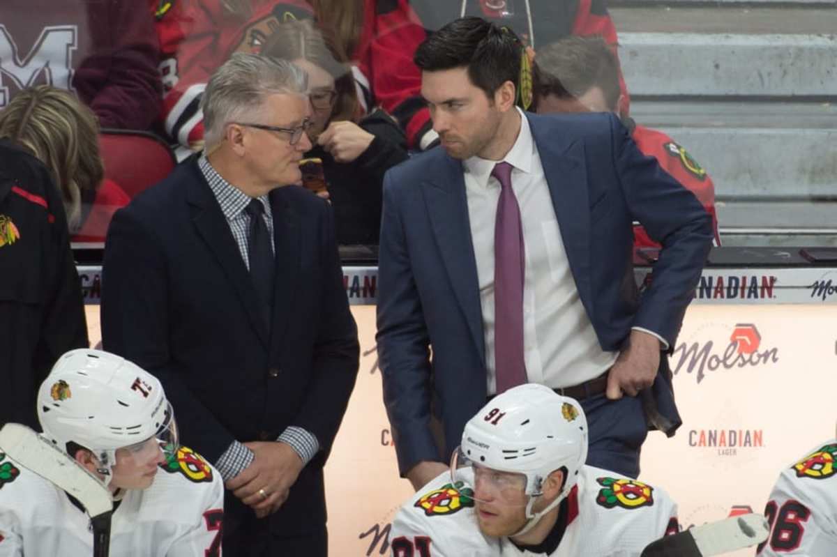 Jeremy Colliton (right) and Marc Crawford