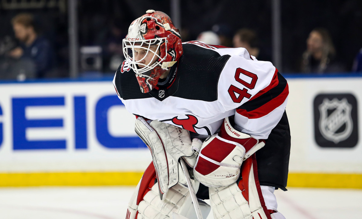 Devils' Akira Schmid comes up big in near must-win situation
