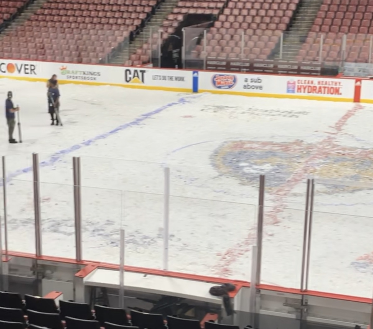 Ice inside FLA Live Arena removed as Panthers take part in exit meetings