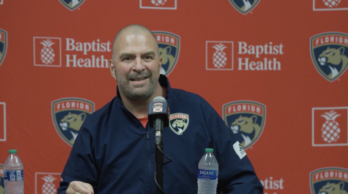 Get to know new Florida GM Bill Zito on the opening night postgame