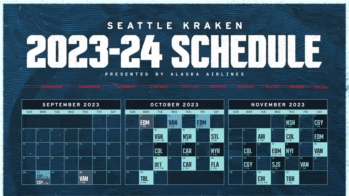 Seattle Kraken Schedule 2024 25 Tana Zorine