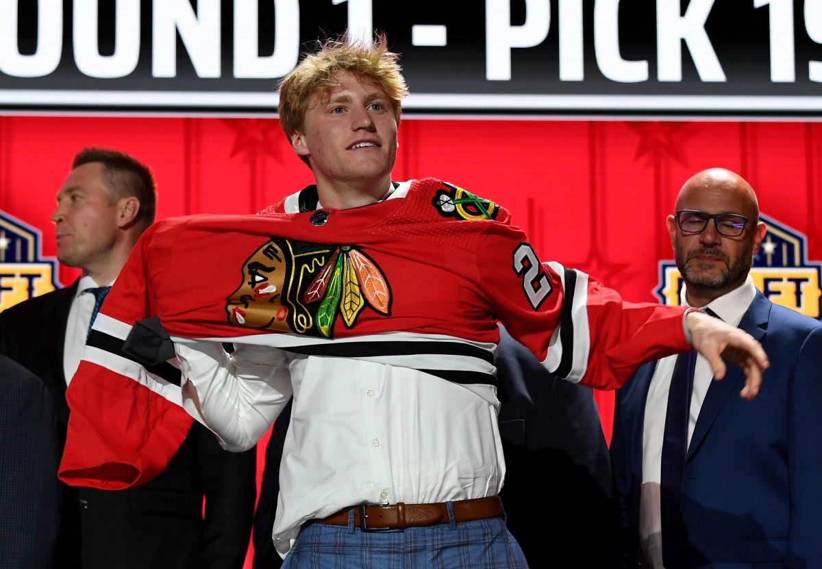 Blackhawks take Oliver Moore with second firstround pick in NHL Draft