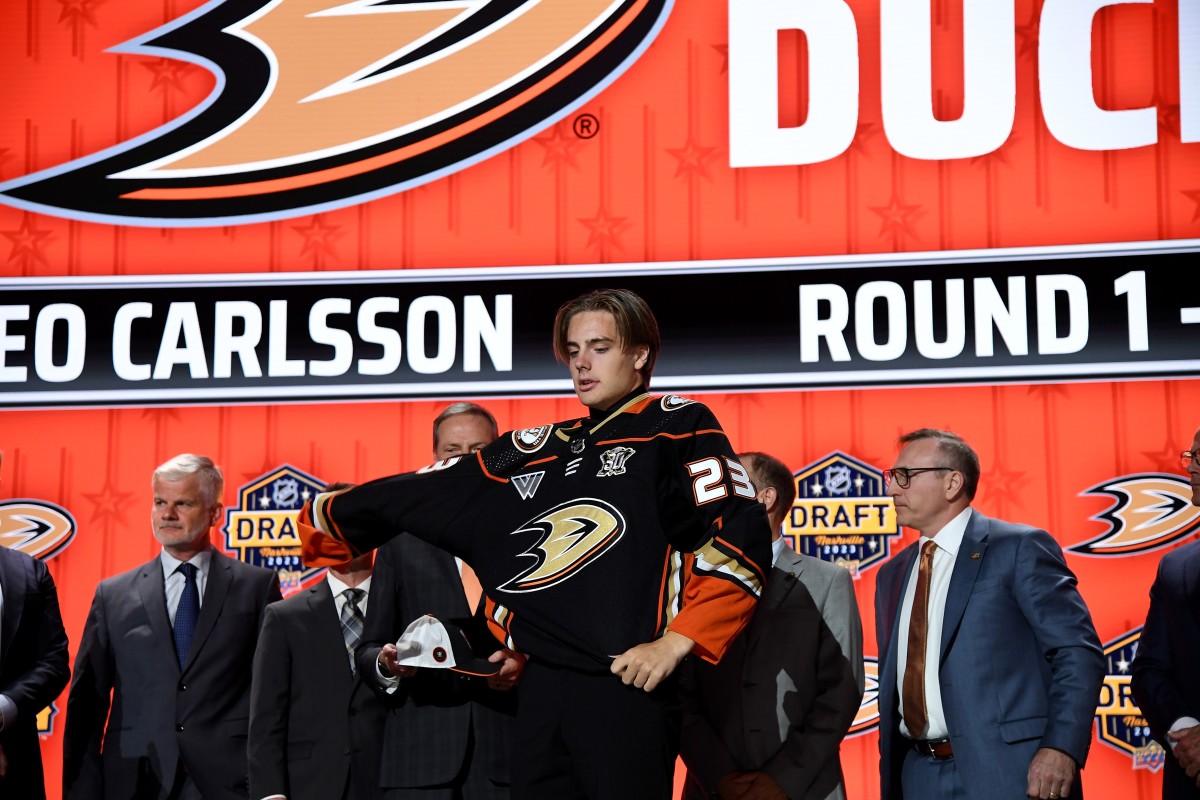 Elliott: Ducks surprise by picking Leo Carlsson in NHL draft, but choice  makes sense - Los Angeles Times