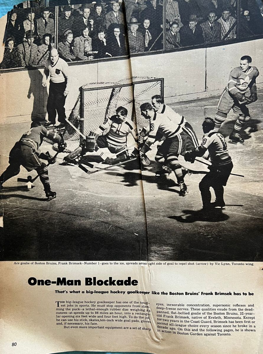 Boston Bruins Vintage 1950's -1960's Knit Hockey Jersey
